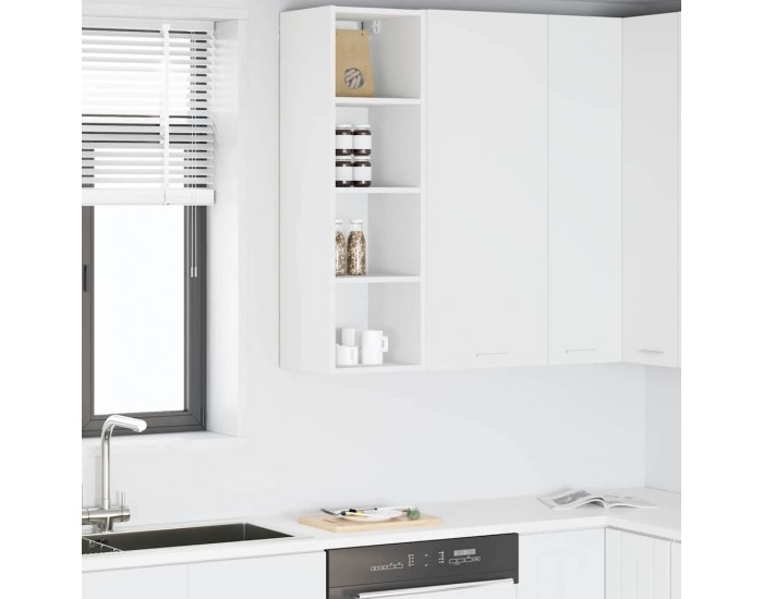 Sonata H Висящ шкаф с рафт Riga Бяло 30 x 29,5 x 100 см Инженерно дърво