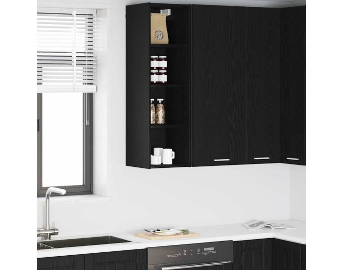 Sonata H Висящ шкаф Riga Черния дъб 30 x 29,5 x 100 см Инженерно дърво