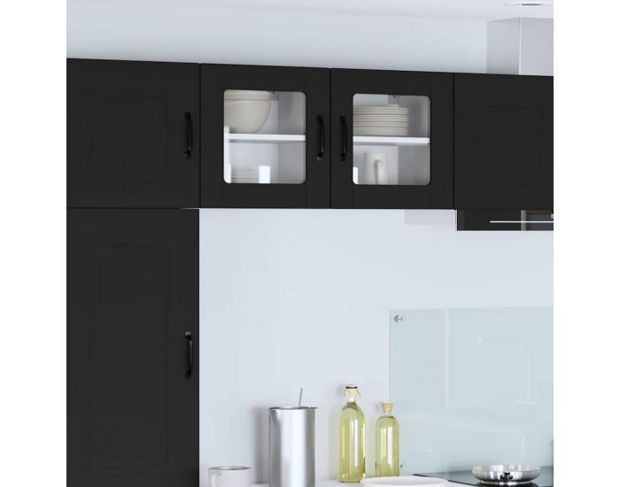 Sonata H Горен кухненски шкаф с рафт 2 pcs Черно 40 x 31 x 40 см