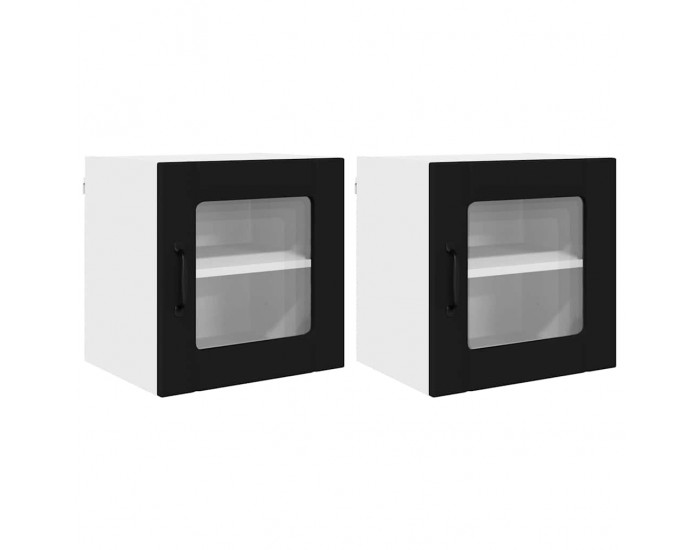 Sonata H Горен кухненски шкаф с рафт 2 pcs Черно 40 x 31 x 40 см