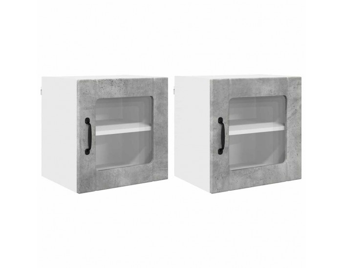 Sonata H Горен кухненски шкаф 2 pcs Циментено сиво 40 x 31 x 40 см