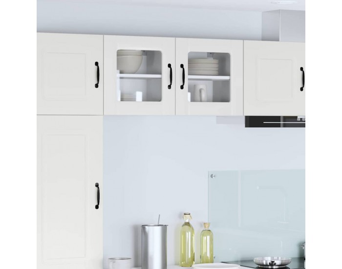 Sonata H Горен кухненски шкаф с рафт 2 pcs Лъскаво бяло 40 x 31 x 40 см