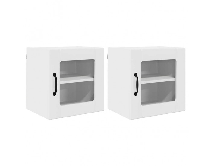 Sonata H Горен кухненски шкаф с рафт 2 pcs Лъскаво бяло 40 x 31 x 40 см