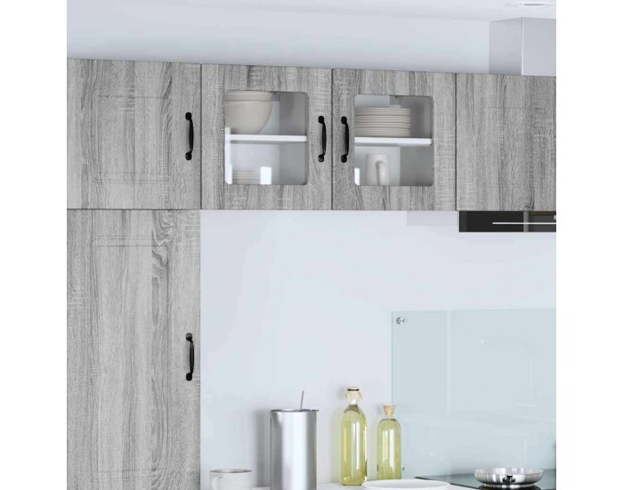Sonata H Горен кухненски шкаф с рафт 2 pcs Сив Сонома 40 x 31 x 40 см