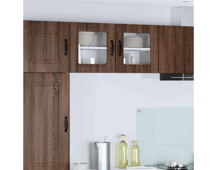 Sonata H Горен кухненски шкаф с рафт 2 pcs Кафяв дъб 40 x 31 x 40 см