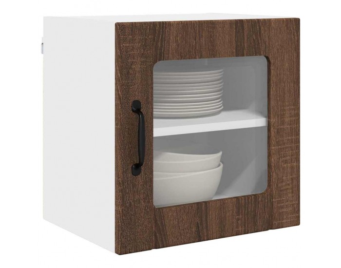 Sonata H Горен кухненски шкаф с рафт 2 pcs Кафяв дъб 40 x 31 x 40 см