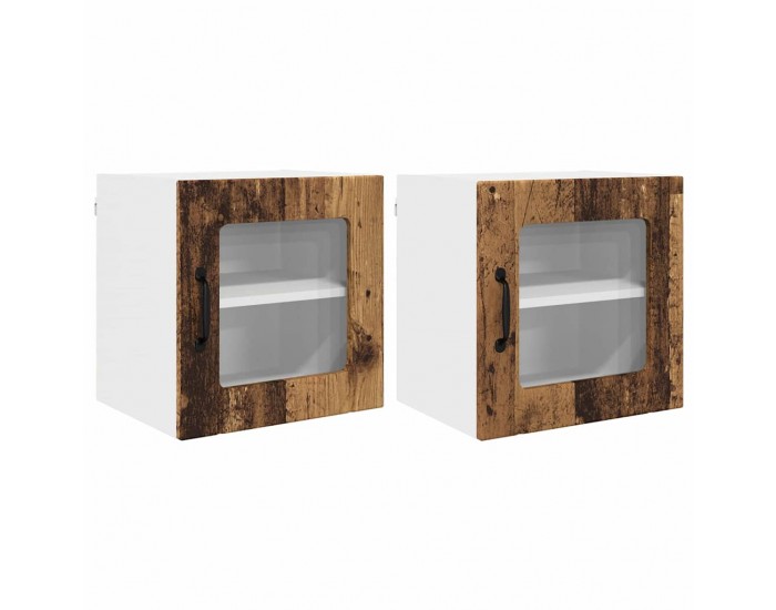 Sonata H Горен кухненски шкаф с рафт 2 pcs Старо дърво 40 x 31 x 40 см