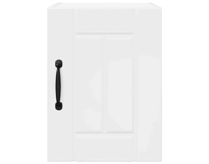 Sonata H Горен кухненски шкаф с рафт Лъскаво бяло 30 x 31 x 40 см