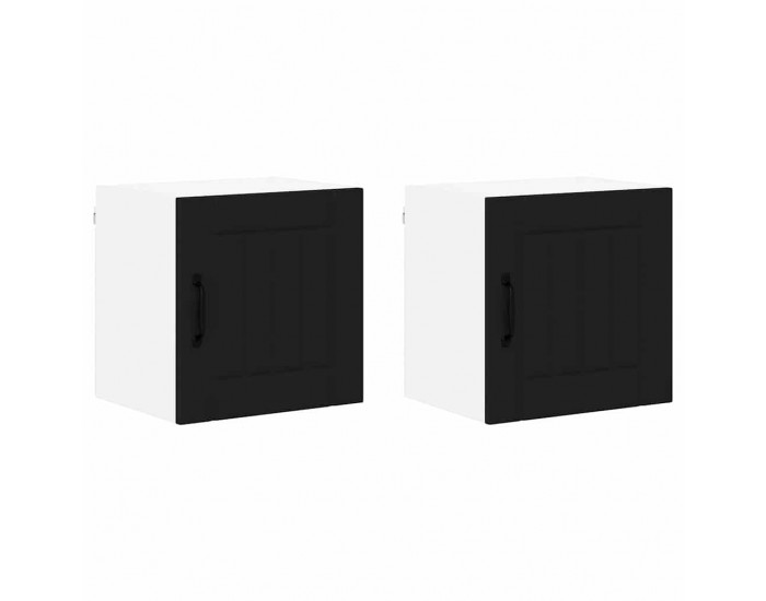 Sonata H Горен кухненски шкаф с рафт 2 pcs Черно 40 x 31 x 40 см