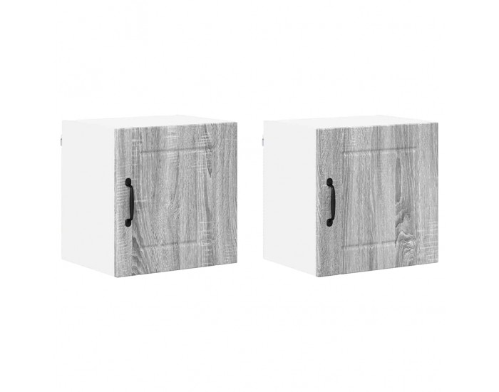 Sonata H Горен кухненски шкаф с рафт 2 pcs Сив Сонома 40 x 31 x 40 см