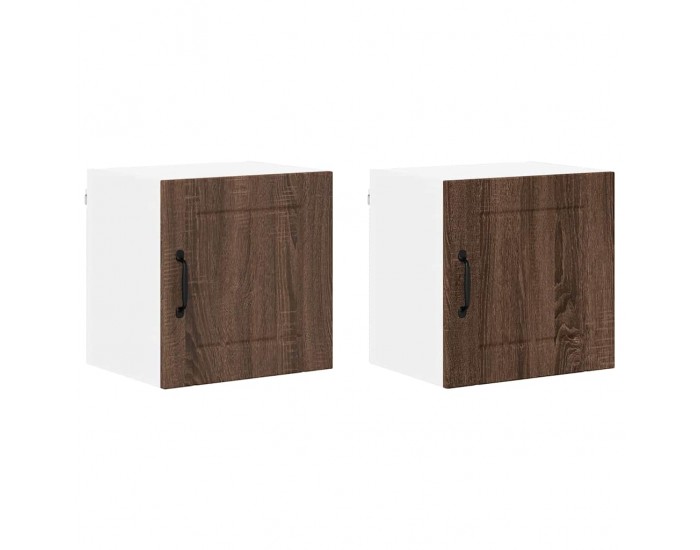 Sonata H Горен кухненски шкаф с рафт 2 pcs Кафяв дъб 40 x 31 x 40 см