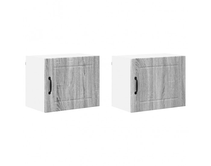 Sonata H Горен кухненски шкаф с рафт 2 pcs Сив Сонома 50 x 31 x 40 см