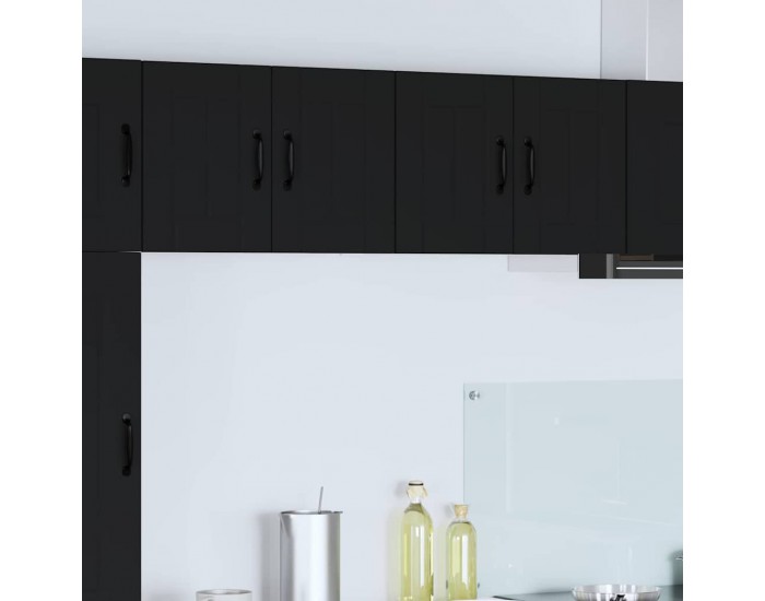 Sonata H Горен кухненски шкаф с рафт 2 pcs Черно 60 x 31 x 40 см