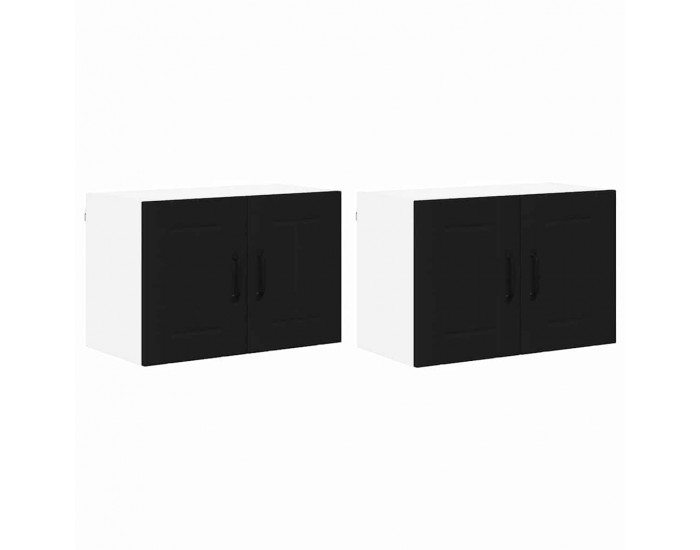 Sonata H Горен кухненски шкаф с рафт 2 pcs Черно 60 x 31 x 40 см