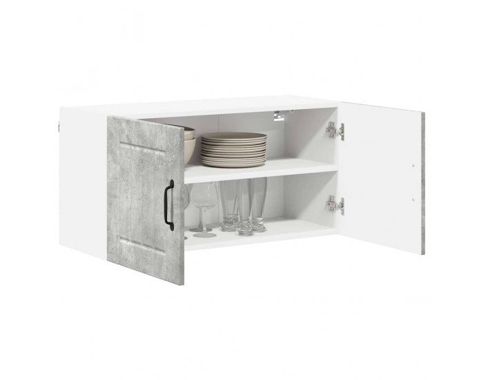 Sonata H Горен кухненски шкаф с рафт Циментено сиво 80 x 31 x 40 см