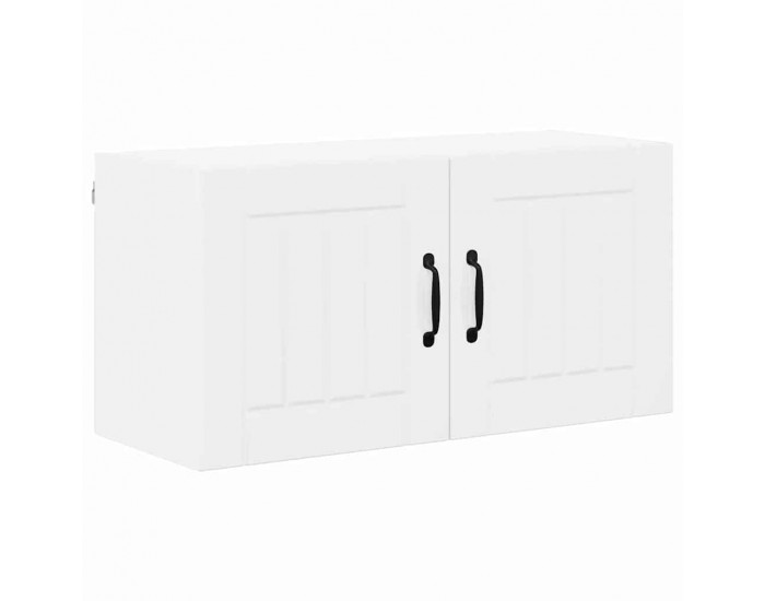 Sonata H Горен кухненски шкаф с рафт Лъскаво бяло 80 x 31 x 40 см