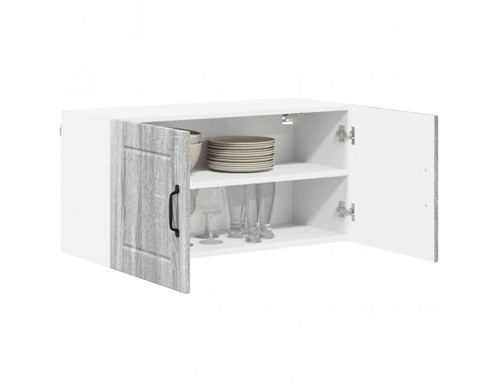 Sonata H Горен кухненски шкаф Сив Сонома 80 x 31 x 40 см Инженерно дърво