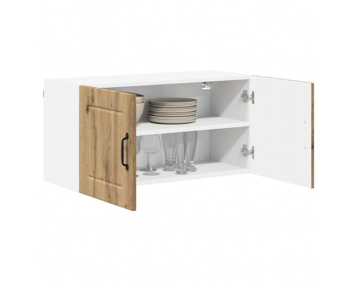 Sonata H Горен кухненски шкаф с рафт Дъб 80 x 31 x 40 см Инженерно дърво