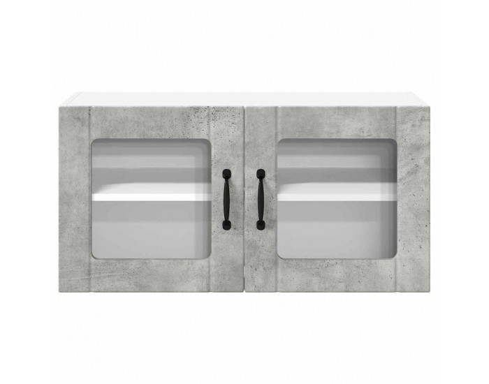 Sonata H Горен кухненски шкаф с рафт Циментено сиво 80 x 31 x 40 см