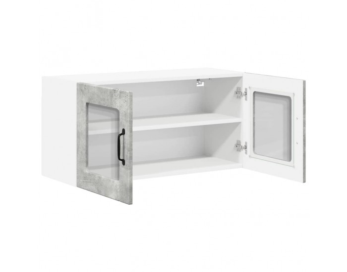 Sonata H Горен кухненски шкаф с рафт Циментено сиво 80 x 31 x 40 см