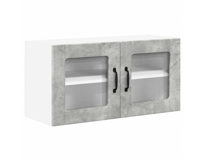 Sonata H Горен кухненски шкаф с рафт Циментено сиво 80 x 31 x 40 см