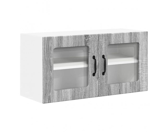 Sonata H Горен кухненски шкаф Сив Сонома 80 x 31 x 40 см Инженерно дърво