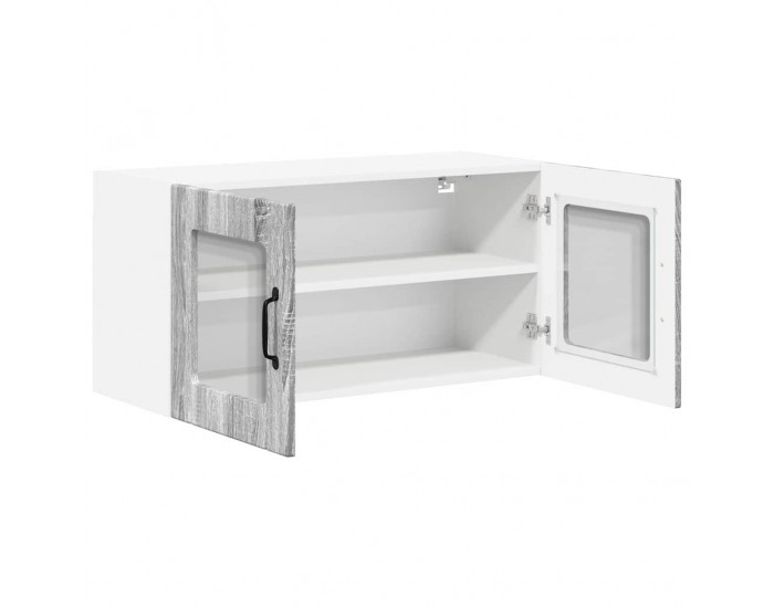 Sonata H Горен кухненски шкаф Сив Сонома 80 x 31 x 40 см Инженерно дърво