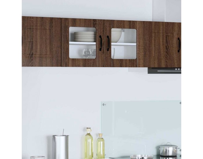 Sonata H Горен кухненски шкаф Кафяв дъб 80 x 31 x 40 см Инженерно дърво