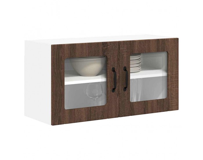 Sonata H Горен кухненски шкаф Кафяв дъб 80 x 31 x 40 см Инженерно дърво