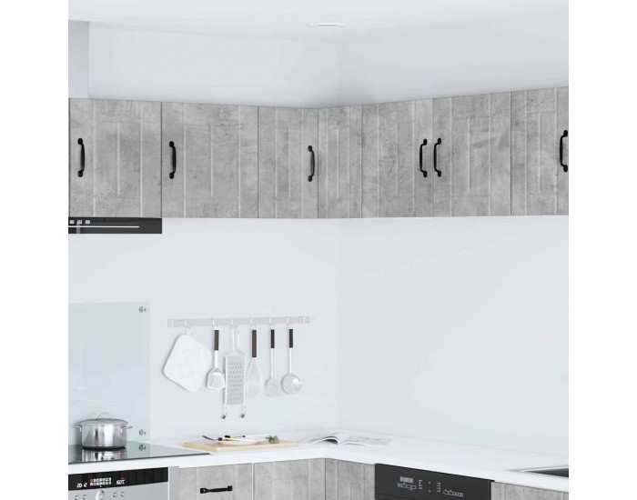 Sonata H Горен кухненски шкаф с рафт Циментено сиво 57 x 57 x 40 см