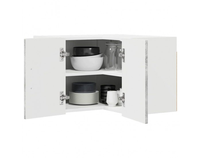 Sonata H Горен кухненски шкаф с рафт Циментено сиво 57 x 57 x 40 см