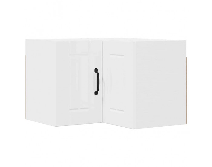 Sonata H Горен кухненски шкаф с рафт Лъскаво бяло 57 x 57 x 40 см