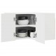 Sonata H Горен кухненски шкаф с рафт Лъскаво бяло 57 x 57 x 40 см