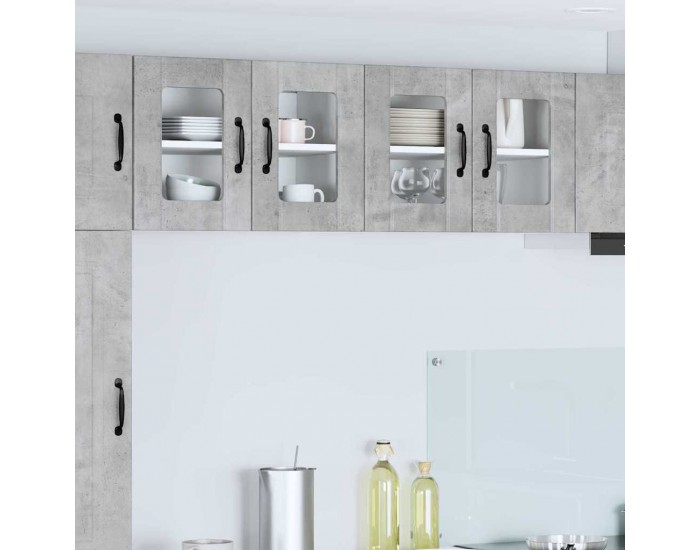 Sonata H Горен кухненски шкаф 2 pcs Циментено сиво 60 x 31 x 40 см