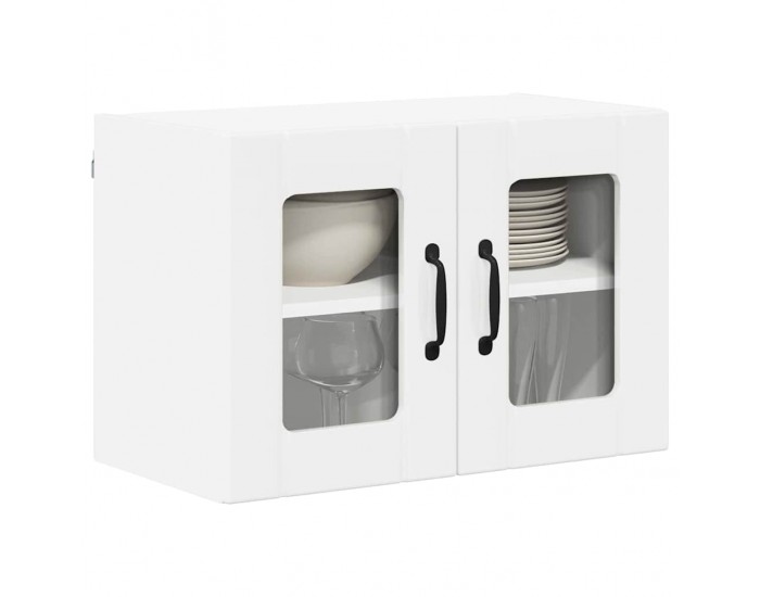 Sonata H Горен кухненски шкаф с рафт 2 pcs Лъскаво бяло 60 x 31 x 40 см