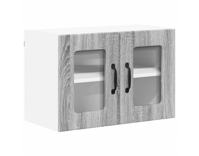 Sonata H Горен кухненски шкаф с рафт 2 pcs Сив Сонома 60 x 31 x 40 см