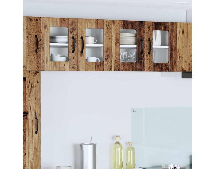 Sonata H Горен кухненски шкаф с рафт 2 pcs Старо дърво 60 x 31 x 40 см
