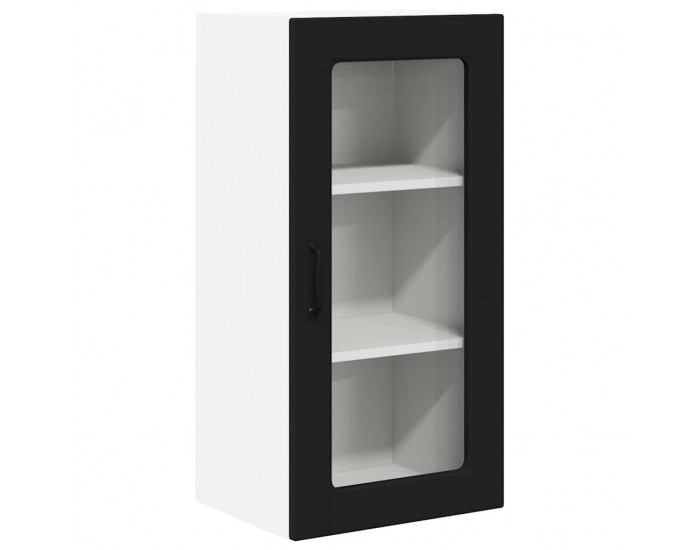 Sonata H Горен кухненски шкаф с рафт 2 pcs Черно 40 x 31 x 80 см