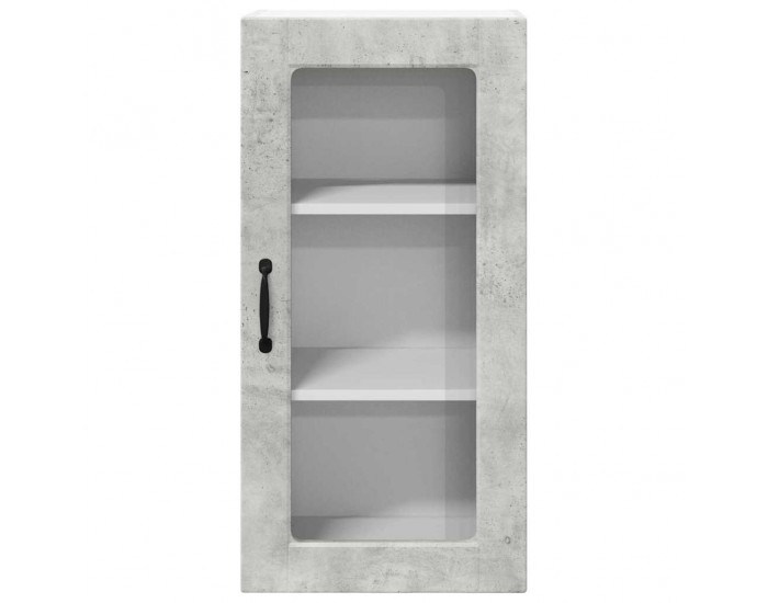 Sonata H Горен кухненски шкаф с рафт Циментено сиво 40 x 31 x 80 см