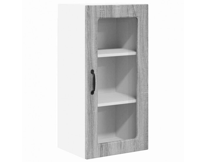 Sonata H Горен кухненски шкаф с рафт 2 pcs Сив Сонома 40 x 31 x 80 см