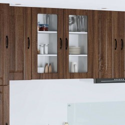 Sonata H Горен кухненски шкаф с рафт 2 pcs Кафяв дъб 40 x 31 x 80 см - Модули Sonata