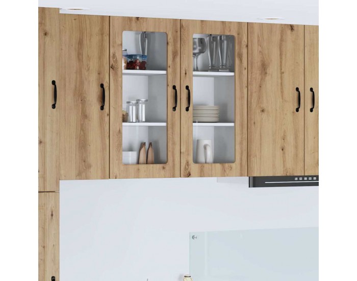 Sonata H Горен кухненски шкаф с рафт Дъб 40 x 31 x 80 см Инженерно дърво