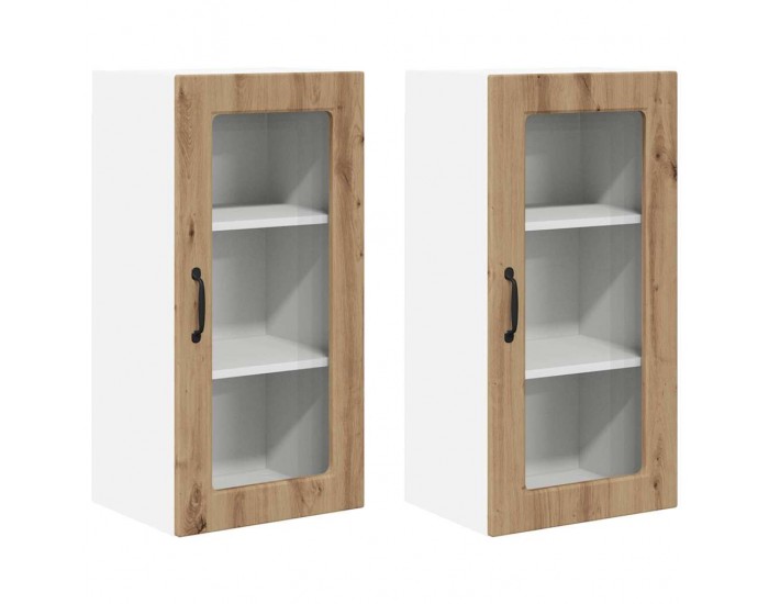 Sonata H Горен кухненски шкаф 2 pcs Дъб 40 x 31 x 80 см Инженерно дърво