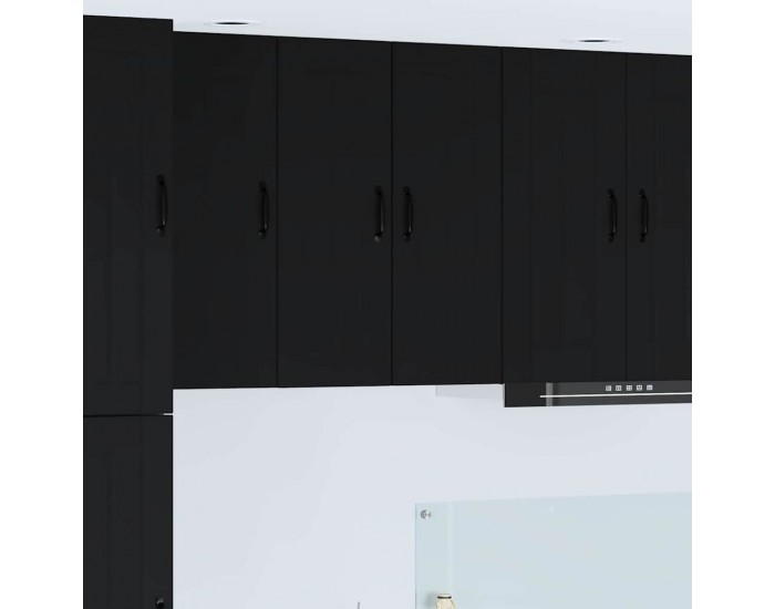 Sonata H Горен кухненски шкаф с рафт 2 pcs Черно 30 x 31 x 80 см