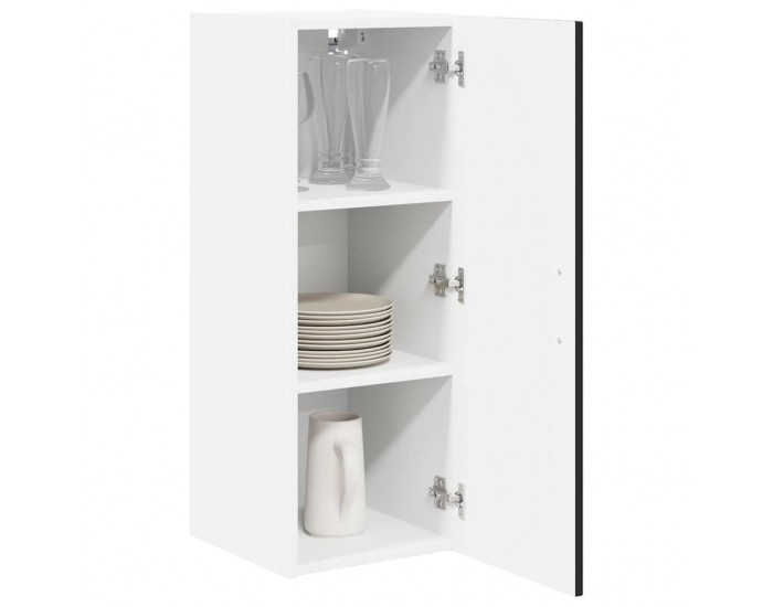 Sonata H Горен кухненски шкаф с рафт 2 pcs Черно 30 x 31 x 80 см