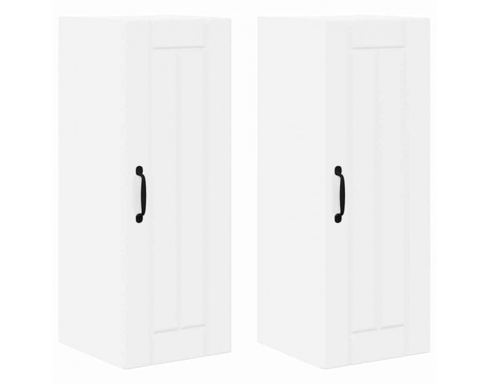 Sonata H Горен кухненски шкаф с рафт 2 pcs Лъскаво бяло 30 x 31 x 80 см