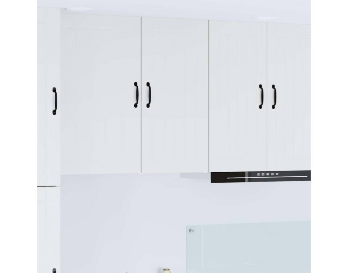 Sonata H Горен кухненски шкаф с рафт Лъскаво бяло 40 x 31 x 80 см