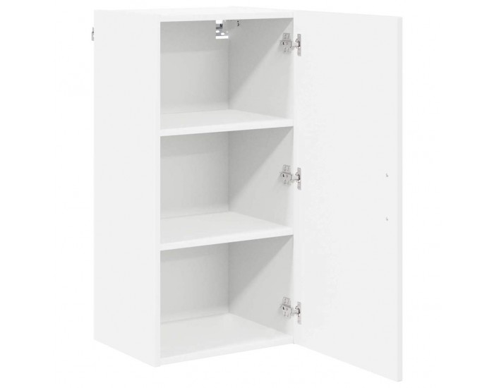 Sonata H Горен кухненски шкаф с рафт Лъскаво бяло 40 x 31 x 80 см