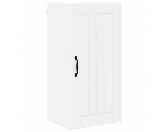 Sonata H Горен кухненски шкаф с рафт Лъскаво бяло 40 x 31 x 80 см