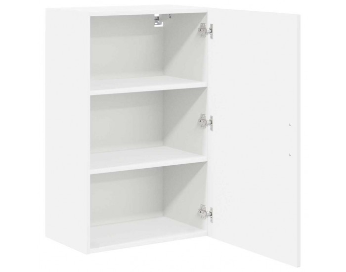 Sonata H Горен кухненски шкаф с рафт Лъскаво бяло 50 x 31 x 80 см